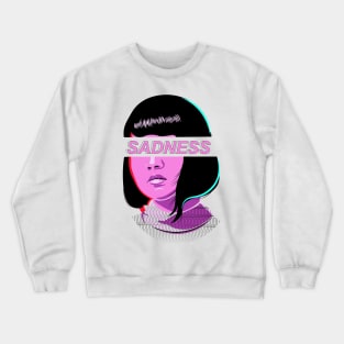 Sadness Vaporwave Girl Crewneck Sweatshirt